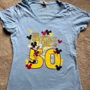 DISNEY ~ 50th Birthday Girl T Shirt ~ Womens Size M